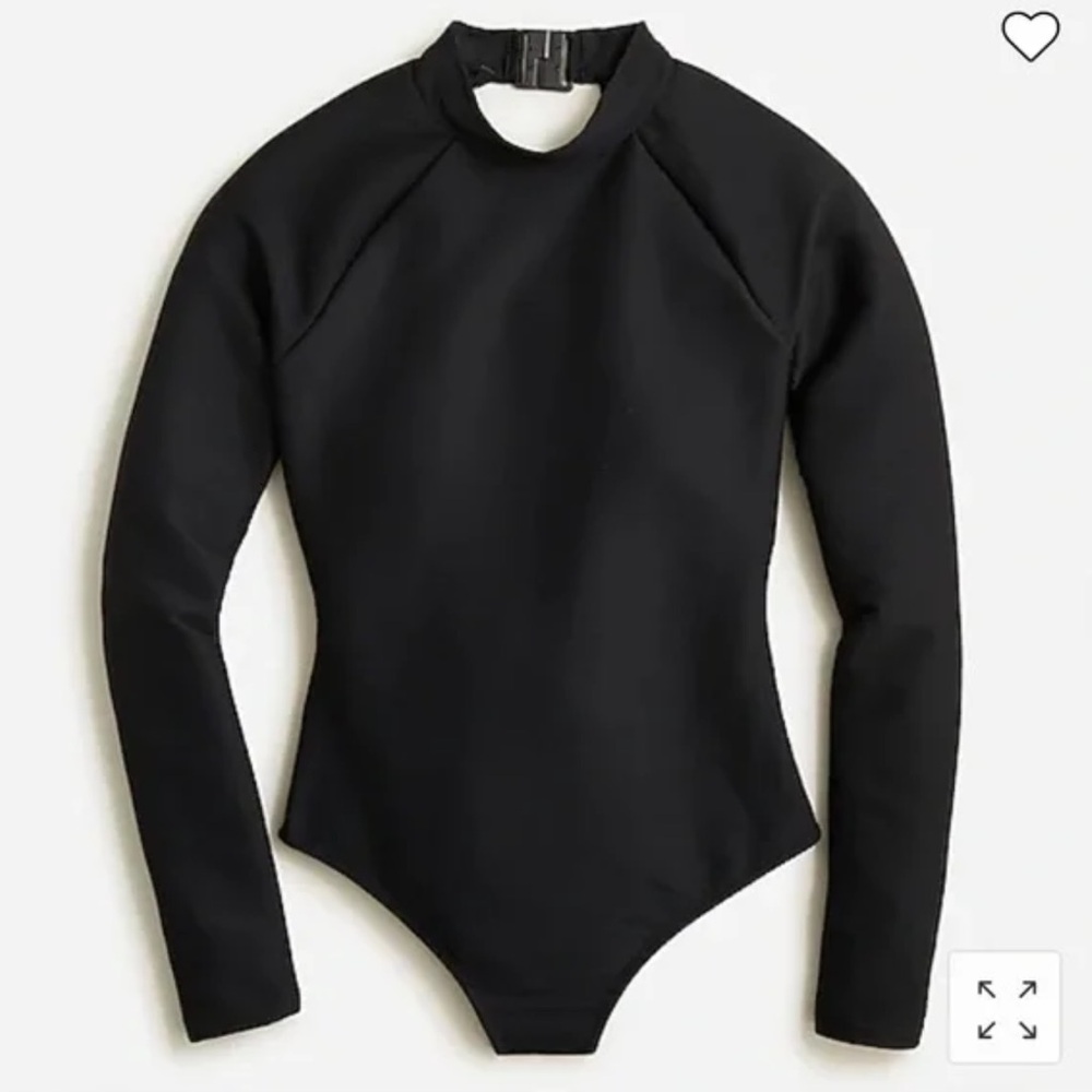 NWT JCrew Long Sleeve Ribbed Active Swimsuit